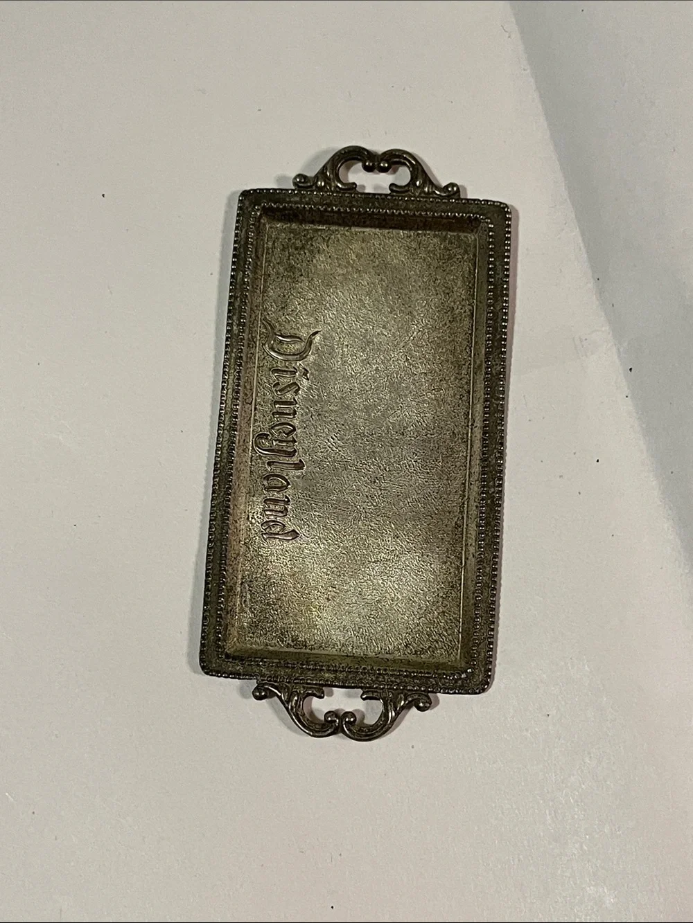 Disney Embossed Metal Vanity Tray in Aged Gold